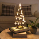 led kerstverlichting -tafellamp- kerstboom vorm lamp werkt op batterij -kerstversiering-gouden warm licht