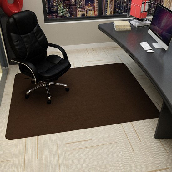 Merkloos Bureaustoel Mat, Vloerbeschermer - 90x120 Bruin