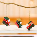 6 delige Houten kersthangers in de Vorm van Treinen – Kerstdecoratie in Cadeaubox