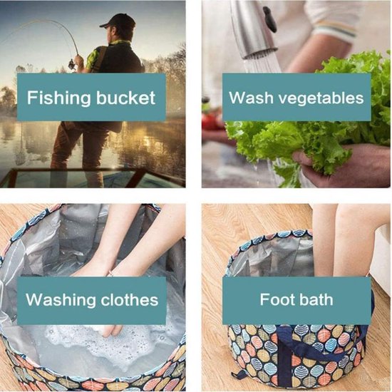 Opvouwbaar waterdichte bad - geschikt voor voetenbad / kleren wassen / etc - 26L extra large