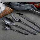 Roestvrijstalen bestekset 24-delig met koffer - zwart