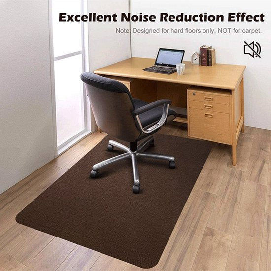Bureaustoel Mat met Antislip onderzijde- vloerbeschermer -90*120 CM-bruin