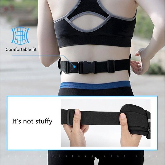 TDR - Heuptasje sport – running belt met Waterfleshouder zwart
