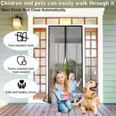 Magnetisch Anti-muggenhor Zomer Serie - Deurhor - Breed Klittenband - Duurzaam Glasvezel - Rookbestendig-100x220cm- Zwart