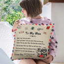 Sierkussensloop 45x45 cm - cadeau voor man - "To my man