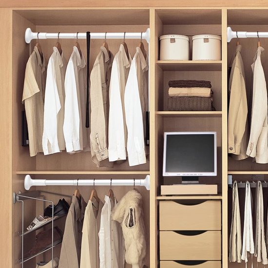 Multifunctionele Uitschuifbare Stang Zonder Boren - Garderob