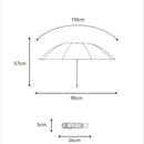 Opvouwbaar bloem paraplu - Zonbescherming Anti-Uv UPF50 + -Windproof- Stevig paraplu met diameter van 97 cm