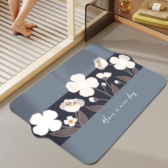 Luxe Bloemen Badmat - Antislip en Absorberend - 50x80cm