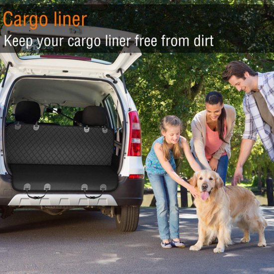 Autohoes voor honden - Achterbank beschermer - Veilig reizen - Waterdicht en antislip - Universeel - Zwart – afbeelding 5