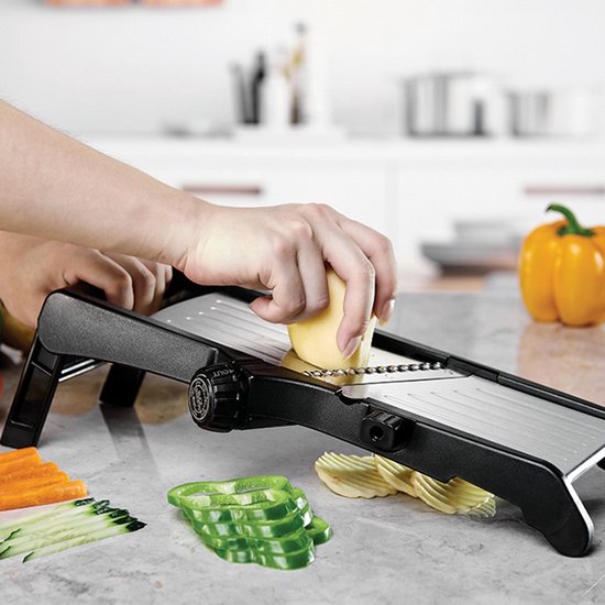 Multifunctionele groentesnijder, roestvrijstalen rasp, groentesnijder + handschoenen + borstel