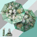 Opvouwbaar bloem paraplu - Zonbescherming Anti-Uv UPF50 + -Windproof- Stevig paraplu met diameter van 97 cm