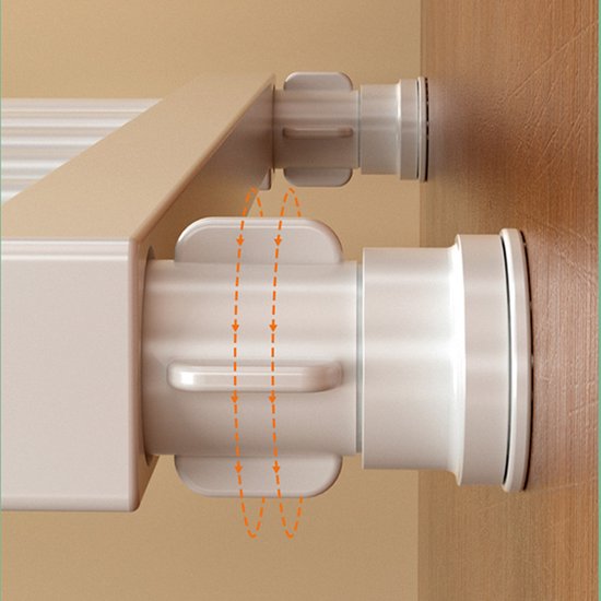 TDR - Verstelbaar opbergrek Uitschuifbare separatorplank, plankkastorganizer, voor kledingkast, kast, boekenkast Compartiment verzamelen-73cm tot 130cm-wit