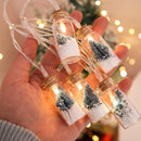 Kerst Wensfles Lichtslinger 2m LED, 10 Flesjes, Unikorf