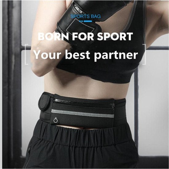 TDR - Heuptasje sport – running belt met Waterfleshouder zwart