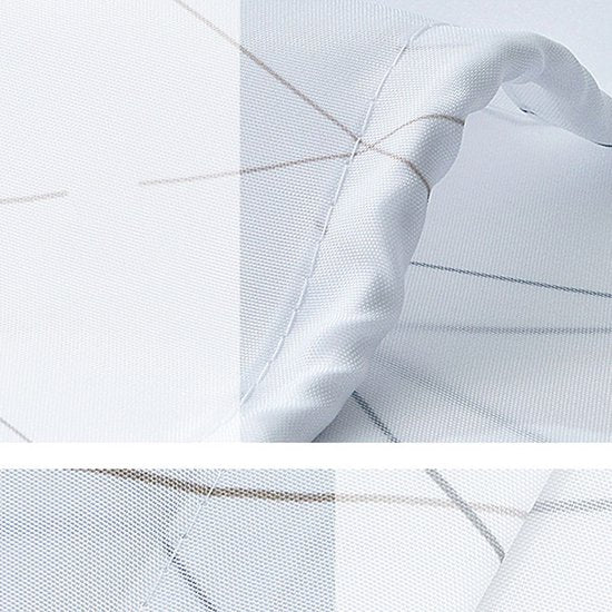 Unikorf Waterdicht Douchegordijn 180x200 Wit Kiezelpatroon