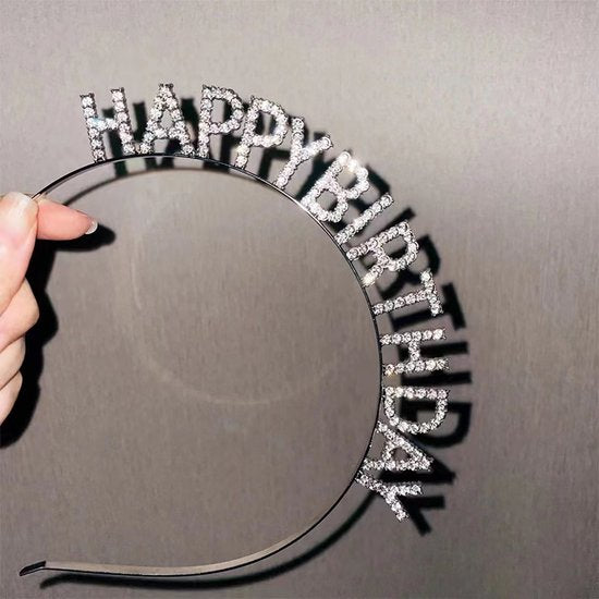 Merkloos Tiara-Sjerp 'Birthday Queen' Zilver