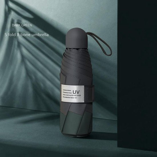 Opvouwbare paraplu - UV zonnescherm SPF 50+ - windproof - groen