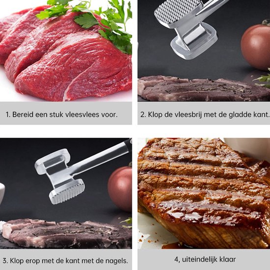Dubbelzijdige vleeshamer, losmaakhamer, groot aluminiumlegeringsmateriaal