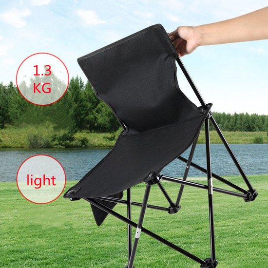 Campingstoel Vouwstoel Visstoel - Zwart - Tot 150Kg