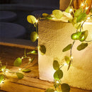 Xtraworks - led lichtstring eucalyptusbladeren wijnstok licht-werkt op USB- 2 meter 20 lampjes