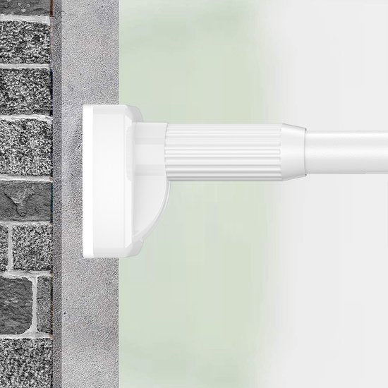 Verstelbare Kledingstang zonder Boren -Douchegordijnstang-| 70 - 120 cm |-Sterk en Duurzaam Roestvrij Staal - Tot 100 kg Draagkracht-wit