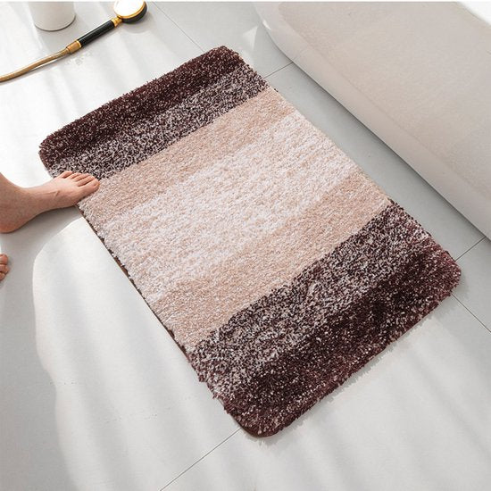 Luxe Zachte Badkamermat met Antislipontwerp en Stijlvolle Elegantie - Ultiem Comfort en Stijl in Zachtheid en Absorptie- bruin 51*76cm