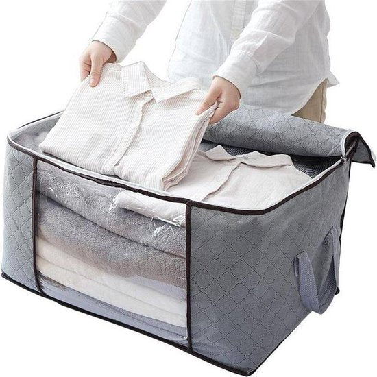 4x Opbergtas voor Kleding/Dekbed - 50L - Grijs
