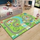 Laagpolig Speelkleed Treinspoor 80x120cm voor Kinderen