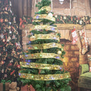 2 Stuks LED Kerstboom Licht Lint- 2m 20 Lichtjes-werkt op Batterij(incl. Batterijen) -kerstdecoratie-Multicolour-goud