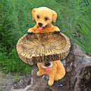 betoverende Resin Vogelvoeder met Schattig Hondenontwerp - Breng plezier en functionaliteit naar uw tuin -9x10x19cm