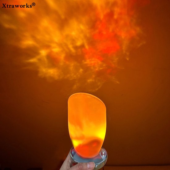 Betoverend nachtlampje met draaiende watergolf patronen en afstandsbediening -16 kleurcombinaties -USB-voeding - Sfeervolle verlichting - Hoefijzervormig design