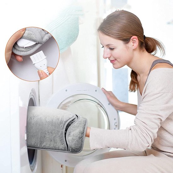 Ultra-comfortabele elektrische voetenwarmer - 6 warmtestanden (temperatuurbereik van 40°C tot 60°C) - 4 timingopties - 50 watt vermogen - zilver grijs