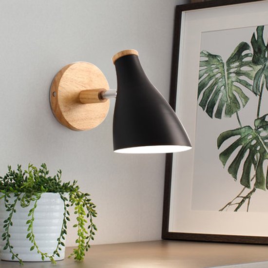 Stijlvolle Scandinavische Wandlamp - Minimalistisch Design voor Elke Ruimte-zwart