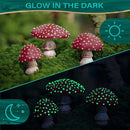 3 delige Betoverende Tuin Paddenstoel Decoratie Set - Glow in the Dark - Realistische en Weerbestendige Tuindecoratie