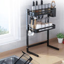 TDR - Multifunctioneel Staande Keukenrek of multifunctioneel organiser - 3 laags - Zwart