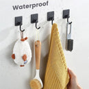 Unikorf 4x Zelfklevende Handdoekhaakjes, Zwart