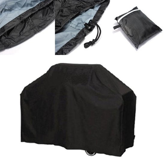 Merkloos Waterdichte BBQ hoes, opbergtas 71x190x117cm Zwart