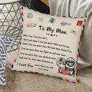 Sierkussensloop 45x45 cm - cadeau voor man - "To my man