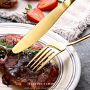 TDR 24-delige roestvrijstalen bestekset - 6 personen - goud