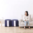 Merkloos 4x Oxford-stof opbergtas 46x28x48 Marineblauw