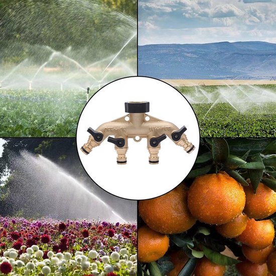 Hoge kwaliteit kraan splitter-Y Stuk kraan-kraan Waterverdeler 4 weg-geschikt voor binnen en buiten-voor Europese kranen