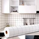 Keuken anti-olie sticker eenvoudig wit raster 60CM*5M
