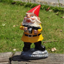 Charmante tuinkabouter met witte baard voor in de tuin 14 x7.5x8cm
