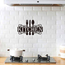TDR Keuken Wandbord – Wanddecoratie Metaal – Zwart 35,5x21,5 cm