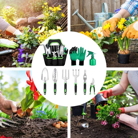 Professionele 9-delig tuingereedschapset - tuinaccessoires