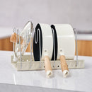 Verstelbaar RVS Pannenrek - Keukenorganizer - Wit