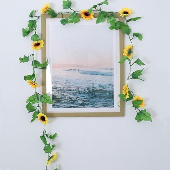 LED lichtsnoer zonnebloem 2m met 20 lampjes