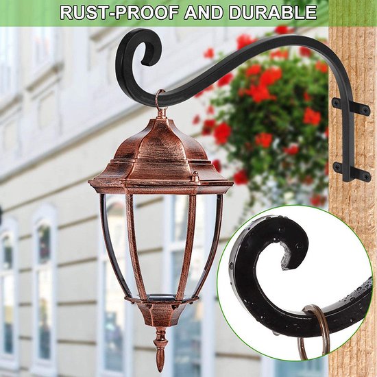 Wandbloempothaak Plantenstandaard 33x16x5cm zwart