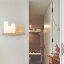 Wandplank met LED verlichting - 3 Stompkaarsen