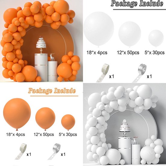 86-delige Macaron Ballonnenset -Ballonnenboog- Feest/ Party-Verjaardag-jubileum-Decoratie-oranje